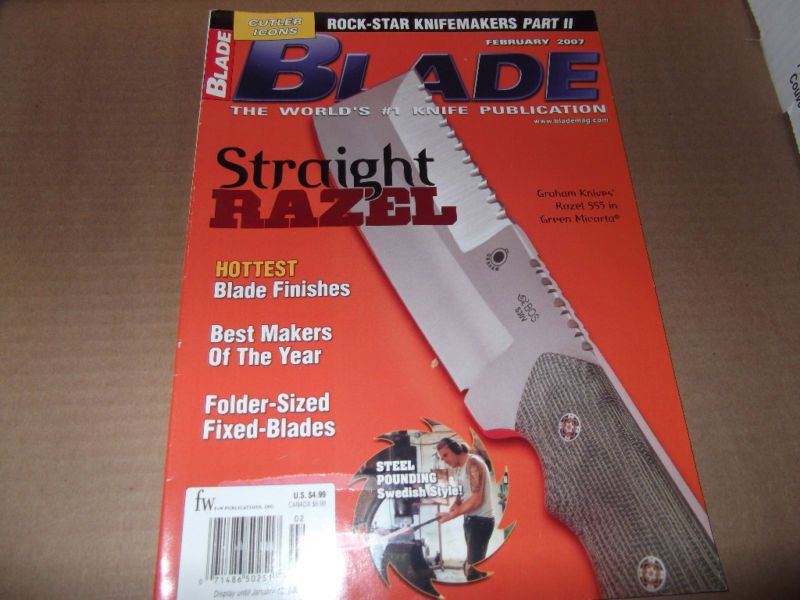 BLADE MAGAZINE*STRAIGHT RAZEL*GRAHAM KNIVES*ROCK STAR  