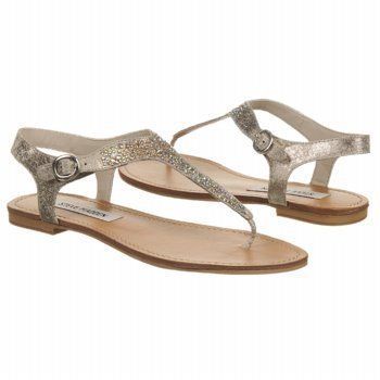 Steve Madden Womens Beaminng Dusty Silver Sandals Size 5 10  