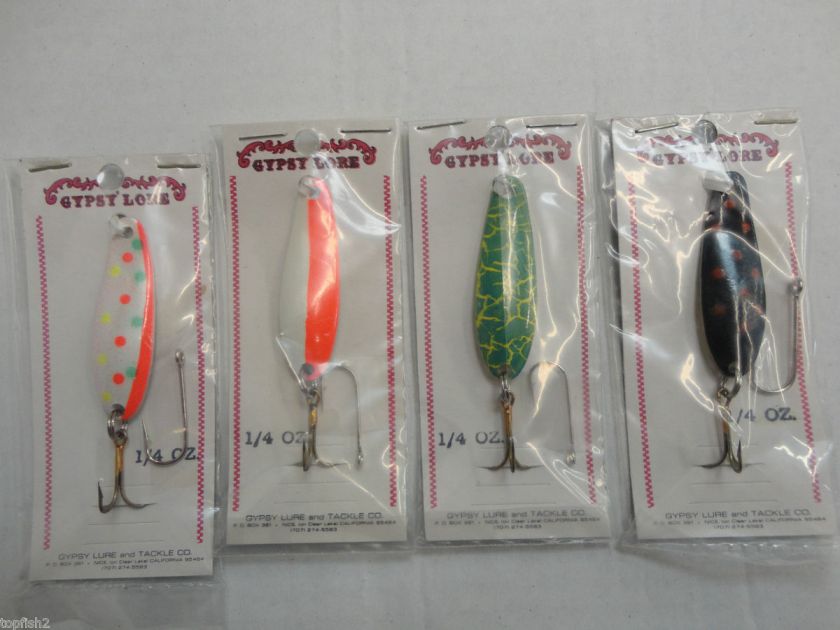   Assortment #1 Trout Salmon Steelhead Spoons, 1/4 Oz. 4 Count (New