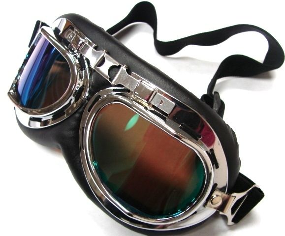 Steampunk Goggles Motorcycle Flight Pilot Tinted Lenses  