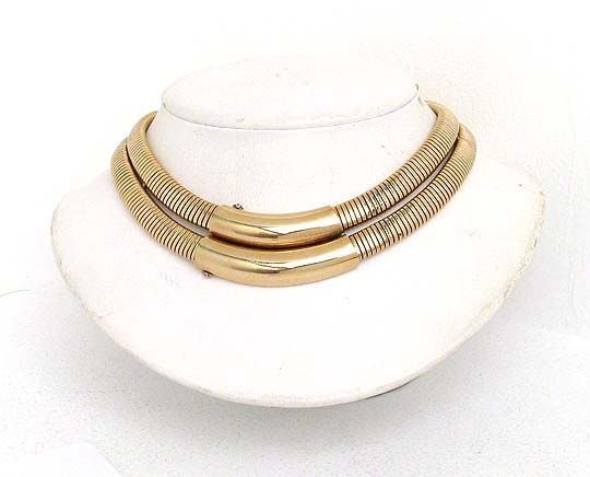 RETRO VINTAGE 14K GOLD 1940S CHOKER NECKLACE  