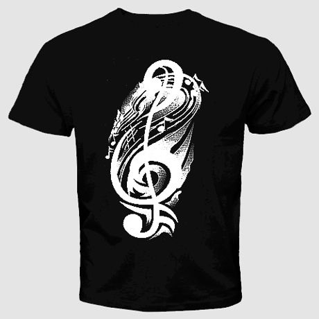 clef T Shirt treble music band Classical DJ cool  