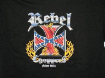 BIKER T  SHIRT REBEL CHOPPERS  