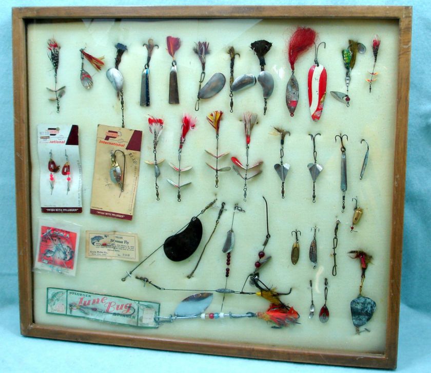 Vintage Custom Framed Lure Display  