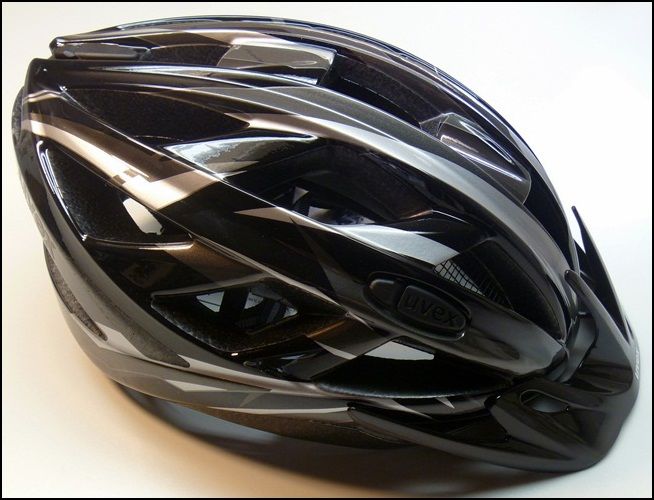 SEE PICS Uvex Xenova MTB Cycling Helmet 55 60 Black/Silver M/L 