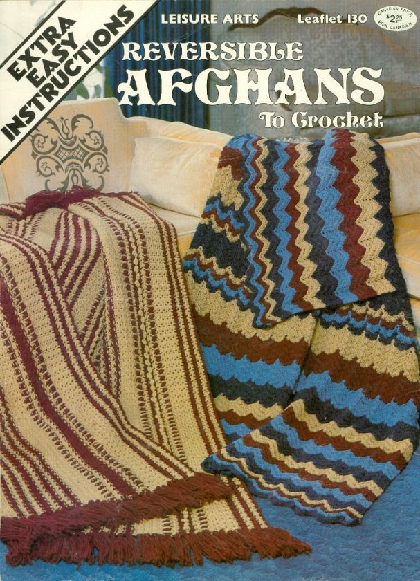 Reversible Afghan Crochet Pattern Book 4 Extra Easy Afghan Patterns 