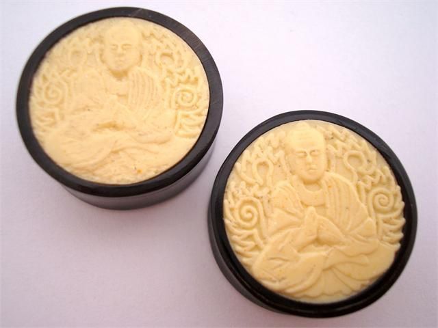 inch BUDDHA plugs 22mm horn earlets gauges budha  