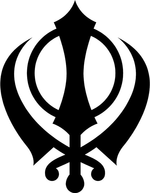 Sikh Khanda Sword Symbol Decal /Sticker  You Pick Color  