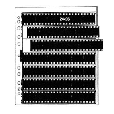 100 X CLEAR NEGATIVE SHEET 35mm Films PP Filing Archival for FILE BOX 