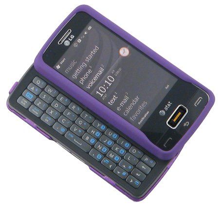 RUBBERIZED PURPLE COVER CASE FOR LG EXPO GW820 PHONE  