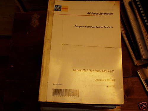 Fanuc 16i 18i 160i 180i CNC Control Operators Manual  