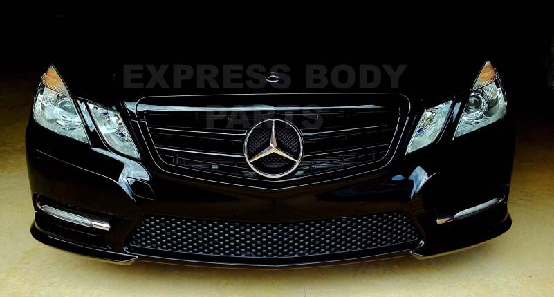 10 12 E350 E550 E63 GRILLE E CLASS ALL SHINY BLACK W/CHROME STAR SEDAN 