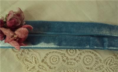 VINTAGE LUXURIOUS 1940s ITALY SOFT VELVET RIBBON 5/8 W  