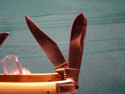 SS Rough Rider Yellow Comp Hdl 6 Blade Stockman Pocket Knife RR898 