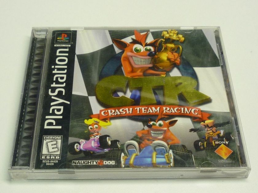 Crash Team Racing CTR Playstation PS1 Game Black 711719442622  