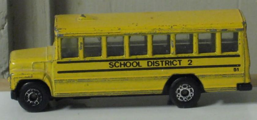 1985 Vintage Matchbox 195 Scale School Bus  