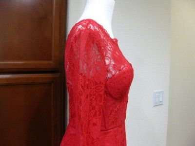 298NEW BCBG SALINA CORSET Lace Party Cocktail Bell Sleeve Holiday 