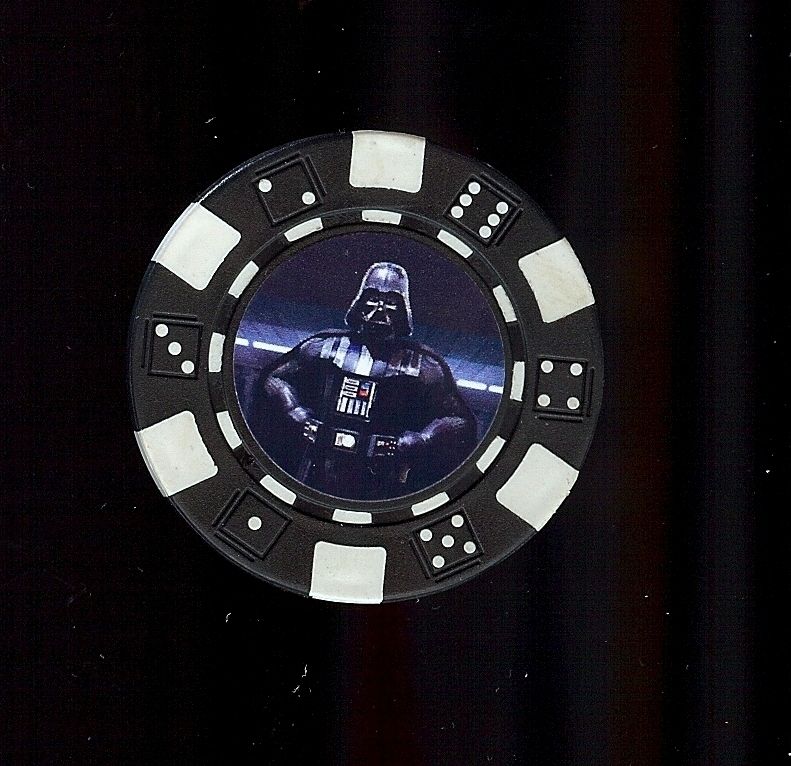 New Black Darth Vader Poker Chip Card Guard Star Wars  