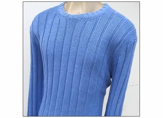 NEW Ralph Lauren Polo Mens Knit Powder Blue Pima Cotton Sweater $150 