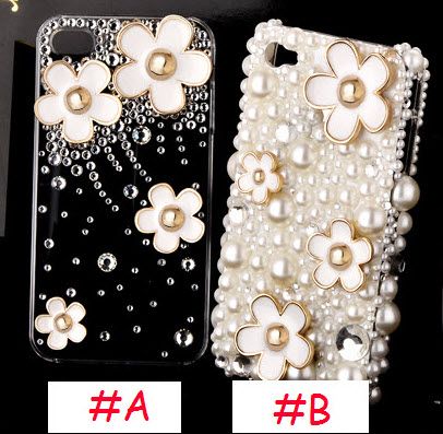   3D Alloy rhinestone crystal Daisy DIY Mobile Phone Case Deco Den Kit