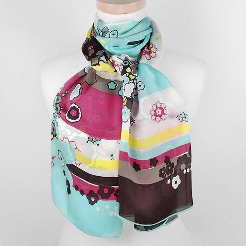   New KENZO 07830 Made In Italy Ladies Silk Scarf Length 71 in.  