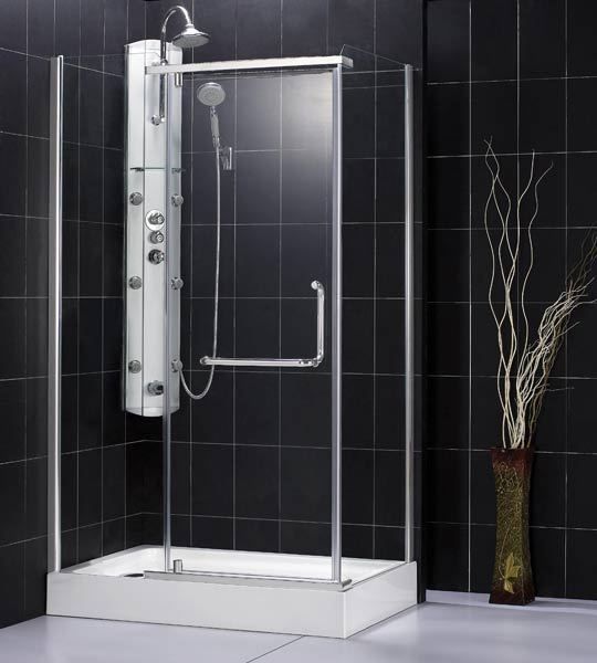   Panorama 34 X 34 X 76 Shower Enclosure, Chrome Finish Hardware  