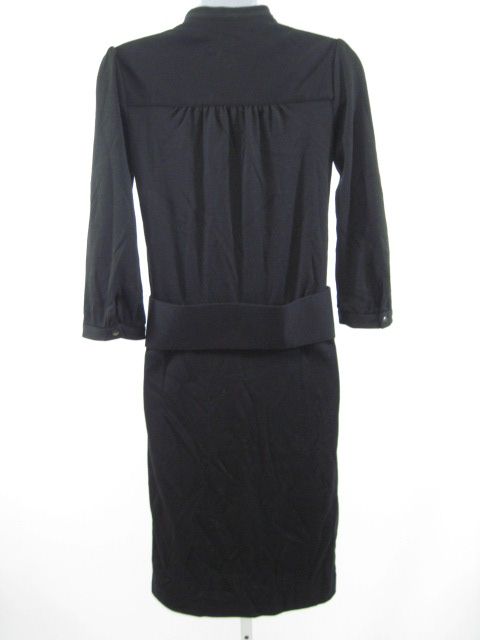 SCOOP Black 3/4 Sleeve Knee Length Belted Dress Sz 2  