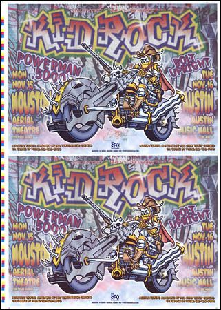 KID ROCK Uncut Original Concert Poster Press Sheet  