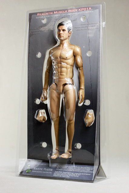   Scale Kaustic Platik Realistik Male Muscle Body with Head G  