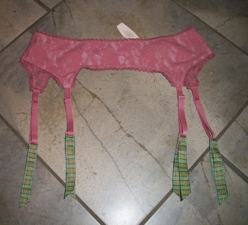 311 Victorias Secret Rose Pink Lace Garter Belt XS S  