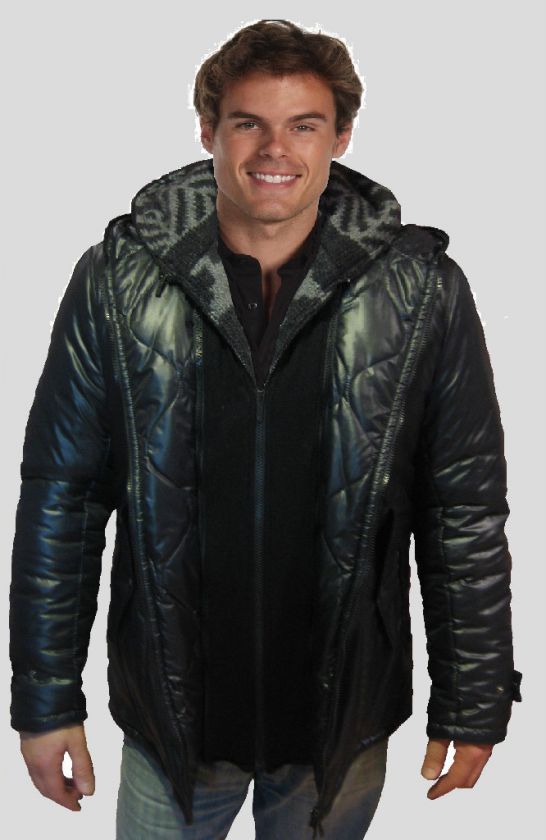 950 ICEBERG Hooded Winter Jacket in Black Sz 50 (40R or M) & 52 (42R 