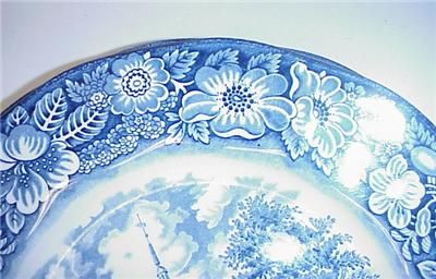 LIBERTY BLUE INDEPENDENCE HALL DINNER PLATES SET 4  