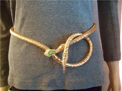 Vintage Whiting & Davis Gold Mesh Snake Belt/Necklace Signed Strong 