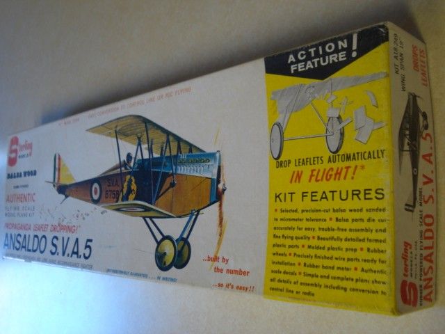 STERLING MODELS * ANSALDO S.V.A 5 * F/F MODEL AIRPLANE KIT *  