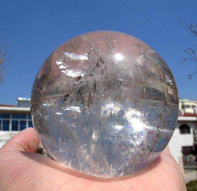 LARGE Radiant Lemurian Quartz Sphere/Crystal Ball  