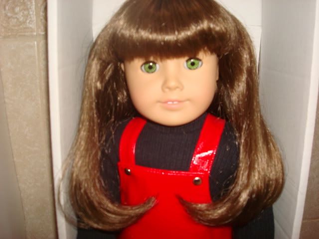 AMERICAN GIRL GIRL DOLL OF TODAY PLEASANT CO BRUNETTE GREEN EYES+DRESS 