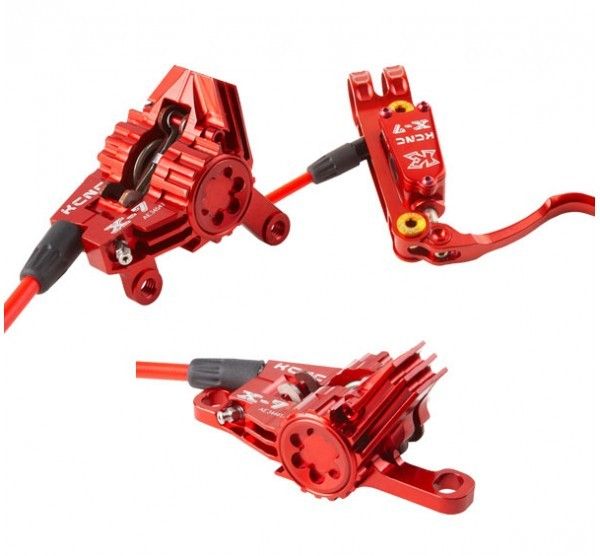 KCNC X7 Ultra Light Hydraulic Disk Brake Set/160mm/Red  