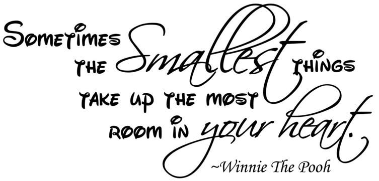 Winnie The PoohSometimes The Smallest Things Disney Font.Vinyl 