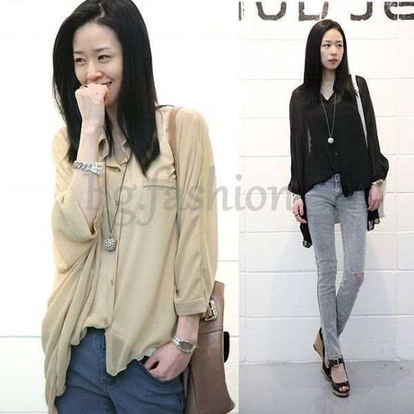 NEW Womens Chiffon Tops Button Down Shirts Ladies Asym Blouses 2 