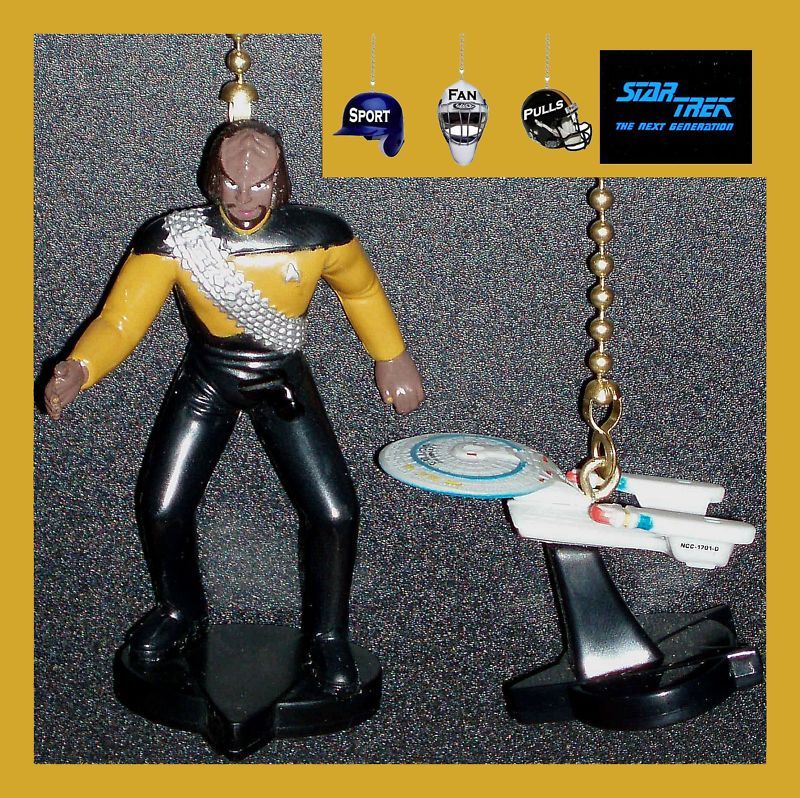 STAR TREK USS ENTERPRISE & FIGURE CEILING FAN PULLS NEW  