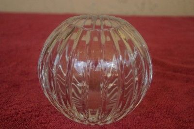 Waterford Crystal Rose Bowl Vase Vertical Cut signed  