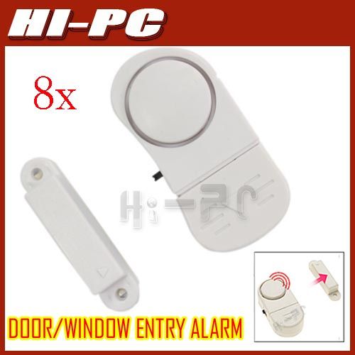   SECURITY DOOR WINDOW ENTRY SENSOR BURGLAR ALARM New LOUD White  