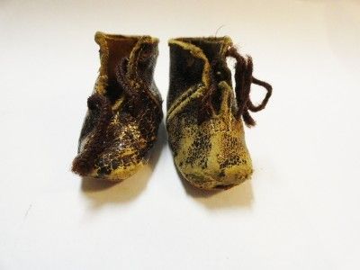 DS229 Antique Jumeau Bru Tete French Leather Bisque Doll Shoe Stamped 