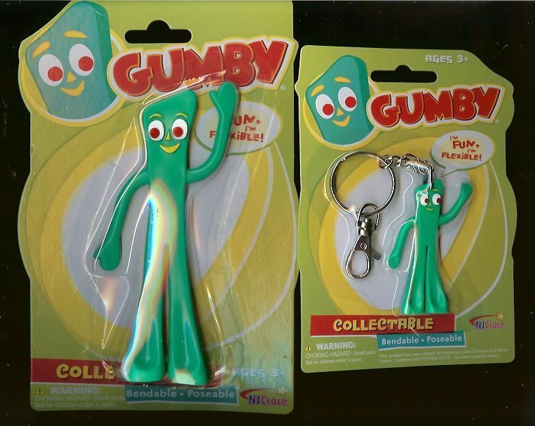 Gumby 6 Bendable Figure Toy & Gumbitty Gumby Keychain Combo   1 of 