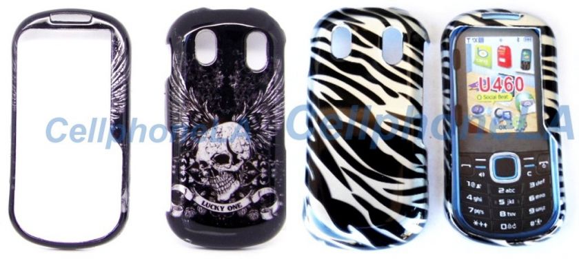 Samsung Intensity 2 U460 2 Pc Skull + Zebra Case Cover  