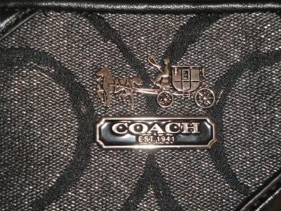   COACH $358 MADISON SEQUIN SOPHIA PURSE BAG SATCHEL BLACK GRAY  