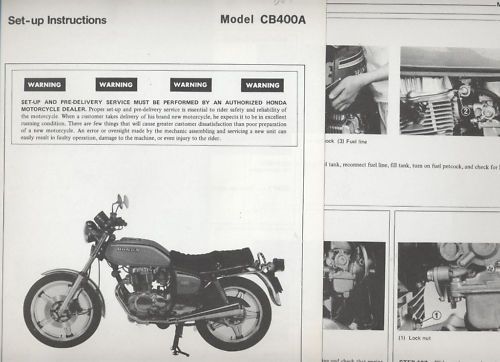   CB400A Hondamatic (1978) Set Up Manual CB400,CB 400 A,Twin,Hawk  