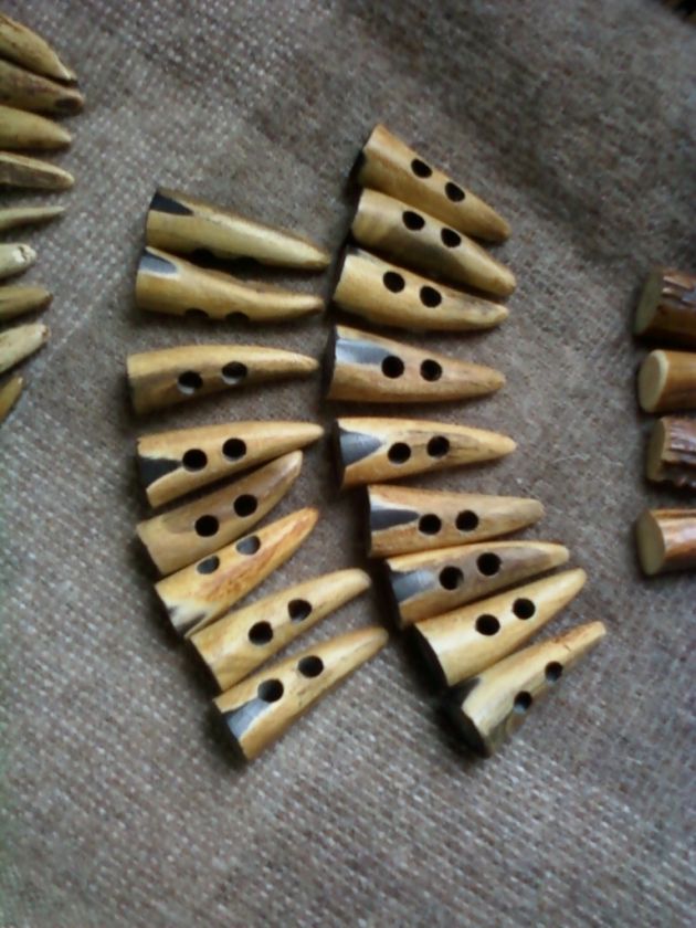 ONE Natural HORN TIP TOGGLE buttons Craft Various SIZES  