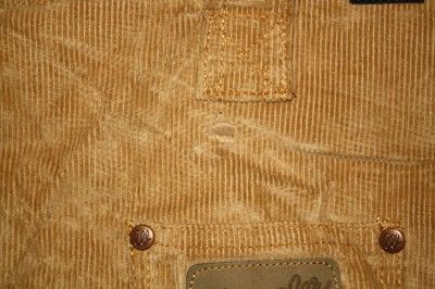   JEANS CORDUROY BAG tote PURSE logo POCKETS rust BROWN tan BOOKS  