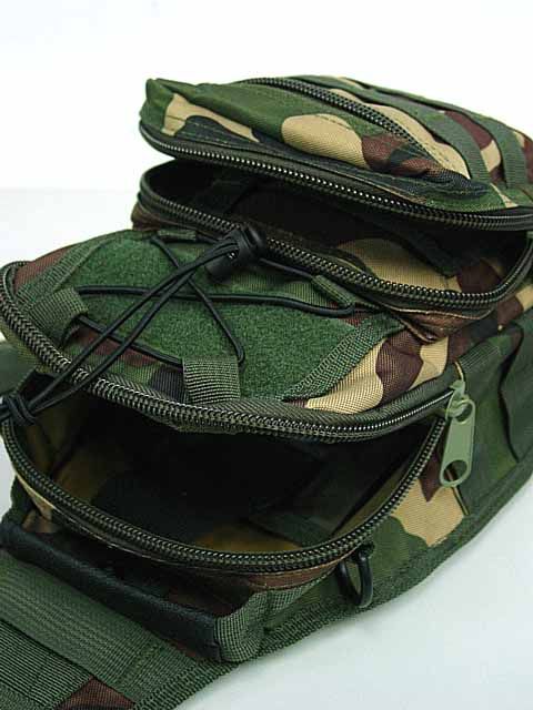 Molle Utility Gear Shoulder Sling Bag Camo Woodland S  